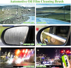 3PCS Clear Vision Windshield Cleaner, Automotive Oil Film Cleaning Brush for Car Windows, Windshield Oil Film Remover for Car,Truck,RV Windows and All Glass Surfaces