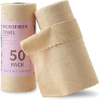 Jessy Home 2 Roll Reusable Paper Towels,100 Sheets Tear Away Microfiber Cleaning Cloth, Lint Free Cleaning Rags for Kitchen, Dishcloth,Household Cleaning Supplies
