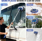 Car Wash Brush with Long Handle, 60'' Car Wash Mop, 7Pcs Chenille Microfiber Cars Washing Kit with Window Squeegee/Microfiber Towels /Wheel Brush for Cars RV Truck Boat Floor Window, Blue