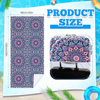 Hahafelt 2 Pack Car Seat Towel Covers with Storage Bag, 63 x 32 Inch Universal Non Slip Waterproof Sweat Protector for Car Truck, Gym Swimming Running, Machine Washable (Retro Kaleidoscope)