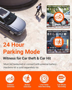 Vantrue E1 Lite 1080P Dash Cam, Mini Car Camera with Night Vision, 60fps Dash Cam with GPS and Speed, Wi-Fi APP Control, Loop Recording, Voice Control, 24H Parking Mode, Support 512GB