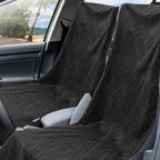 Hahafelt 1 Pack Car Seat Towel Covers with Storage Bag, 63 x 32 Inch Universal Non Slip Waterproof Sweat Protector for Car Truck, Gym Swimming Running, Machine Washable (Black Plaid)