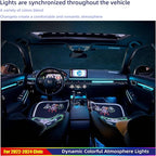 Ambient Lighting Kit for 11th gen Honda Civic，Interior Car Neon Lights for 2022 2023 2024 2025 Civic, Button and APP-Controlled RGB LED Strip Lights
