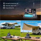 ZEROXCLUB Magnetic Wireless Backup Camera: 7" HD 1080P DVR Monitor with 2 Rear View, 2 Side View Cameras, IR Night Vision, Portable Rechargeable Camera for RV/Trailer/5 Wheels/Camper BC704