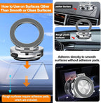 AICase Car Electric Suction Cup Vacuum Magnetic Phone Holder, 360° Rotatable Compatible with MagSafe, Magnet Cell Phone Car Mount for iPhone & Android, Includes Adhesive Pad for Uneven Surfaces