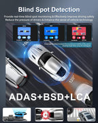 4K Mirror Dash Cam 11 Inch Front and Rear View Dual Cameras, 2024 Front 4K+Rear 1080P IPS with GPS, Night Vision, G-Sensor, 24H Parking Monitor/Assistance, ADAS&BSD&LCA+APP Control