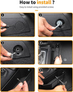Hoolcar Metal Gear Shift Center Console Organizer Storage Box for 2018-2024 Jeep Wrangler JL JLU Gladiator JT & Rubicon Sahara 4XE Storage Box Tray, Flag Style