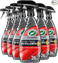 Turtle Wax Hybrid Solutions Wax & Dry Plus, Spray On Car Wax for High Gloss Shine and Ceramic Coating Protection For Paint, Wheels, Glass & More, Easy Versitile Application, 26 oz (Pack of 6)