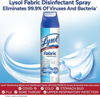 Lysol Fabric Disinfectant Spray, Sanitizing and Antibacterial Spray, For Disinfecting and Deodorizing Soft Furnishings, Sundrenched Linen 15 FL. Oz (Pack of 3)