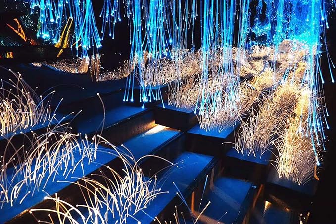 AZIMOM PMMA Plastic 100pcs 0.03in9.8ft End Glow Fiber Optic Cable Strands Roll for Star Sky Ceiling All Kind LED Light Engine Driver