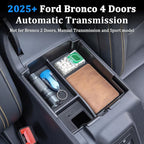 TOPINSTALL 2025+ Upgraded Tray Compatible with Ford Bronco 2025 2026 4-Door Automatic Transmission, Full Size Bronco Console Organizer (NOT for Manual & 2-Door & Sport Model)