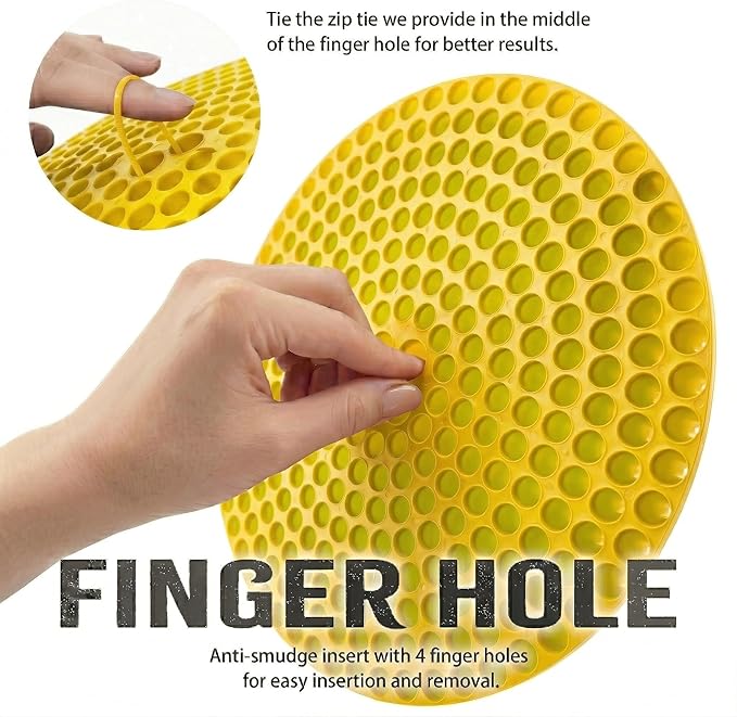 10.4" Heavy Duty Grit Trap (2-Pack) & Wash Mitt Kit - Premium Car Wash Bucket Filter Insert, Dirt Separator, Fits 3.5-5 Gallon (Yellow Kit)