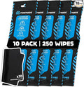 Fortress Car Interior Wipes with Microfiber Cloth (25 ct, Pack of 10) for Car Interior Cleaning, Dashboard, Seats, Detailing, and Steering Wheel [Travel Size] Skin-Safe Car Interior Cleaner Supplies