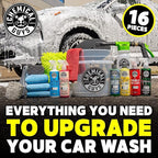 Chemical Guys CWS20716FG 10-Piece Arsenal Builder Car Wash Kit, Foam Gun, Bucket (3) 16 oz Car Care Cleaning Chemicals (Works w/Garden Hose) with Extreme Bodywash & Wax Foaming Car Wash Soap, 16 oz