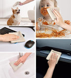 KitchLife Microfiber Cleaning Cloth Roll - Tear-Away Reusable Microfiber Paper Towels, Lint-Free, Washable, 20 Sheets for Kitchen, Car, Dishes, and Sensitive Surfaces (Sand Beige)