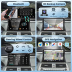 2G+64G Car Stereo Radio for Honda Accord 8th 2008-2013 with Wireless Carplay Android Auto, 10.1 inch Touch Screen Head Unit, Android 13/HiFi Audio/GPS Navi/WiFi/Bluetooth/SWC/HD Backup Camera