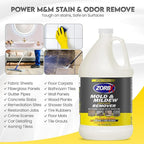 ZORBX Stain & Odor Remover & Cleaner Spray 128 FL Oz Refill – Scrub Free Formula - Bleach Free Stain & Smell Eliminator for Shower, Bathroom, Ceiling, Carpet, Cars, Walls & Wood