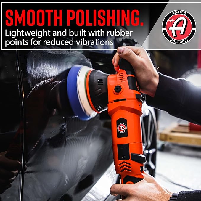 Adam's Polishes SK Pro 15mm Car Polisher Kit 7 Item- Professional Buffer Polisher for Car Detailing | Use W/Car Polish, Polishing Compound, or Car Scratch Remover | Car Wash Clay Bar Ceramic Coating