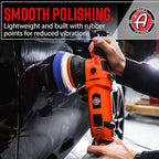 Adam's 15mm SK Pro Car Polisher Kit (16 Item) - Professional Buffer Polisher for Car Detailing & Scratch Repair - Includes Microfiber Towels, Polish, Compound, Pads, Tools, Carry Tote, & More