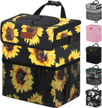 Vankor Car Trash Can for Car Cute,Bag Bin Hanging Waterproof Automotive Garbage Cans Leak Proof Vehicle Trash Can Sunflower
