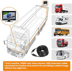 7" 1080P Wired Truck Backup Camera System, IP68 Waterproof Rear View Camera with Wide Angle View, Night Vision Reverse Camera for RV Trailer 12V-24V