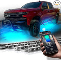 OPT7 Aura Pro Underglow LED Lights Kit for Truck with App & Remote Control, RGB Multicolor Music Modes, Waterproof Rigid Aluminum Light Bar, Exterior Neon Accent Lighting for Regular Extended Cab