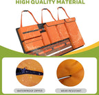 SugarFox Backseat Hanging Trunk Organizer for SUVs, Cars, Trucks & MPVs | Multi-Pocket Storage with Anti-Slip Straps | Space-Saving Auto Accessory for Men & Women | Orange, 37.8" x 18.1" - K230