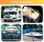 Vesici Car Wash Brush Head with Soft Detailing Bristle Flow Thru Car Cleaning Brush Exterior Car Wash Equipment for Auto Truck RV Boat Camper Washing, 10 Inch(Yellow, Green,2 Pcs)