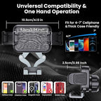 Kaishengyuan Metal Phone Mount for Ram Truck 2013-2018, Dash Mount Cell Phone Holder Compatible with RAM 1500/2500/3500 & 2019+ Classic, Metal Ball Adapter Phone Stand Arm Fit for Most Smartphones