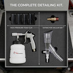 LE LEMATEC Car Wash Equipment: High Pressure Foam Cleaning Gun, Extractor Vacuum Set, Stainless Nozzle for Automotive Detailing, Carpet, Upholstery, Surface Cleaning (LE-WT-0100SB)