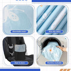 Hahafelt 2 Pack Car Seat Towel Covers with Storage Bag, 63 x 32 Inch Universal Non Slip Waterproof Sweat Protector for Car Truck, Gym Swimming Running, Machine Washable (Daisy)