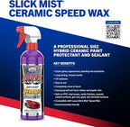 Lucas Oil 11294 Slick Mist Ceramic Speed Wax - 24 Ounce (Pack of 6)
