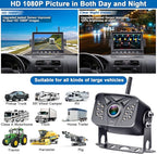 HD 1080P 7 inch RV Wireless Backup Camera: 15-Min Easy Install Clear Night Vision 4 Channels Recording Touch Key Monitor Rear View Camera for Furrion Pre-Wired RVs Travel Trailers Camper Truck