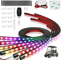 Golf Cart Underglow LED Light Strip Kit, 28 RGB Modes with Music Sync & Wireless Remote | 12-85V Wide Voltage, Fit Club Car, EZGO, Yamaha (2/4/6 PCS)