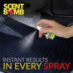 Scent Bomb Air Freshener Spray, Long-Lasting Odor Eliminator - Effective Deodorizer for Home & Car, Fresh Room Spray for Kitchen, Bathroom & Smell Neutralizer - 1 oz Pack of 4, Green Apple Scent