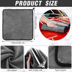 Tallew 18 Pcs Microfiber Towels:16"x16" Microfiber Drying Towels Bulk Micro Fiber Car Cleaning Cloth for Cars Drying Washing Polishing Office Windows Cleaning Household Supplies (Gray)