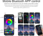 Car Atmosphere Light Kit 3m Fiber Optic RGB Multicolor Sound Active Music Sync Memory Function Bluetooth APP Control 64 Colors USB Car Interior Ambient Lighting Kit DC 12V