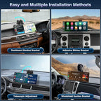 11.5" Portable Carplay Screen for Car,Wireless Car Play Screen with Carplay,Android Auto,OTA Updates,60FPS,4K Dash Cam + 1080P Backup Cam (with a Camera Bracket),Voice Control,GPS Navigation