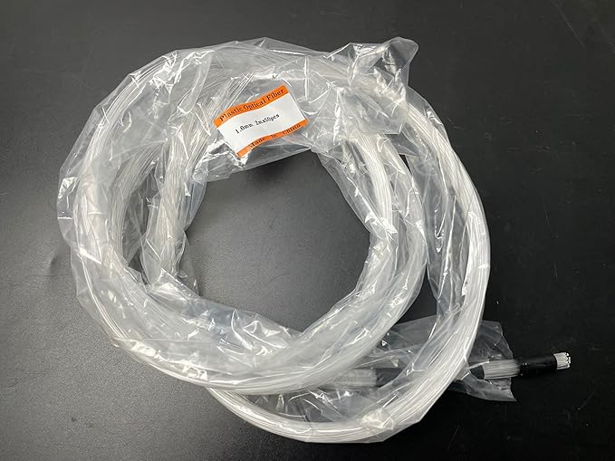 AZIMOM PMMA Plastic 50pcs*0.04in*6.5ft Fiber Optic Cable Strands End Glow Roll Bunch Fiber String for Star Sky Roof Ceiling Decoration All Kind LED Light Engine Driver