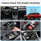 4PCS Center Console Organizer Compatible with 2019-2025 Toyota RAV4 Driver's Drawer Box Insert Secondary Storage Box, Dash Storage Tray Accessories(Not for New 10.5'' Multimedia Display)