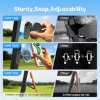 Upgraded Magnetic Golf Cart Phone Holder, Two-Fold 360° Rotating, Compatible for MagSafe iPhone or Samsung Android Devices, Golf Cart Accessory Fits EZGO Club Car Yamaha Gifts