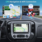 8 Core 6+128G Android Car Radio Stereo for Chevy Silverado/GMC Sierra 2014-2018 Wireless Carplay Android Auto, 10.1'' Touch Screen Head Unit Mirror Link WIFI GPS Bluetooth FM/RDS DSP Backup Camera SWC