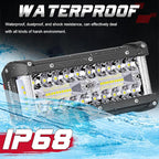 OFFROADTOWN 7inch LED Light Bars Side Shooter LED Pods Off Road Fog Lights Driving Lights Cube with Black Red Blue Side Cover for Truck ATV UTV Motorcycle Pickup Boat