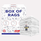 Premium New White Cotton Knit T-Shirt Rags (25 lbs. Box of Rags) - Lint-Free, Soft & Absorbent Cleaning Cloths for Auto, Paint, Garage, Staining & Polishing