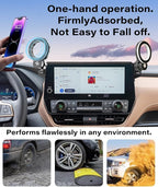 Magnetic Car Phone Holder for Toyota Grand Highlander/Grand Highlander Hybrid 2024 2025 2026 Accessories Apply to 12.3 Inch Screen Fixed Clip MagSafe Passenger Cell Phone Mount