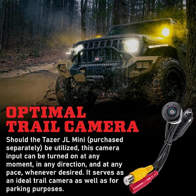 Z Automotive Z_JT_CAM JT Front Camera fits 2020 2023 Gladiator Wrangler - Grille-Mounted - Standard Definition - Easy to Install - Perfect for Trails & Parking