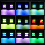 RGBW Flush Mount LED Lights, OFFROADTOWN 5inch 60W RGBW LED Driving Work Flush Fog Off Road Lights for Truck Pickup UTV ATV SUV Boat 4x4 Car