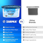 ZARPAX Moisture Absorber Fresh Cotton 6.5 oz/185g | Removes Moisture, Damp & Humidity | Odor Absorber With Fresh Cotton Fragrance | Moisture Trap for Bathroom, Closet, Kitchen | Set of 6