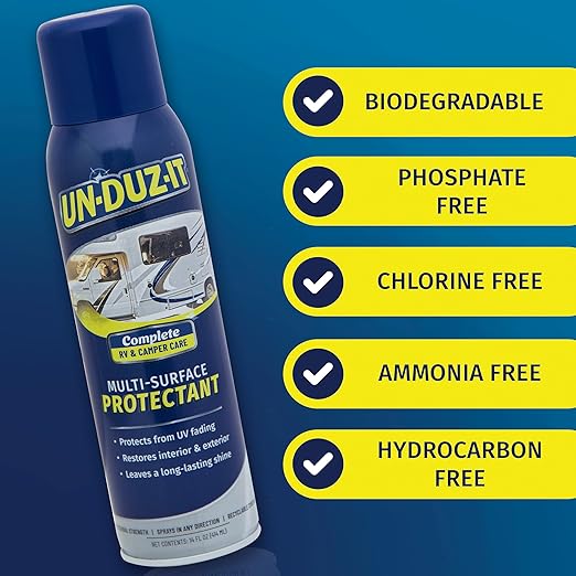 RV Multi-Surface Protectant Spray, Sun Protection Spray for RVs and Campers, Use on Vinyl, Plastic and More, 14 oz Can