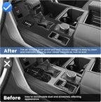 Autorder Central Control Gear Shift Panel Trim Cover for 2022 2023 2024 2025 2026 Toyota Tundra/Sequoia Accessories,Silicone Dashboard Gear Shift Cover Panel for Scratch & Dust Resistant - Black